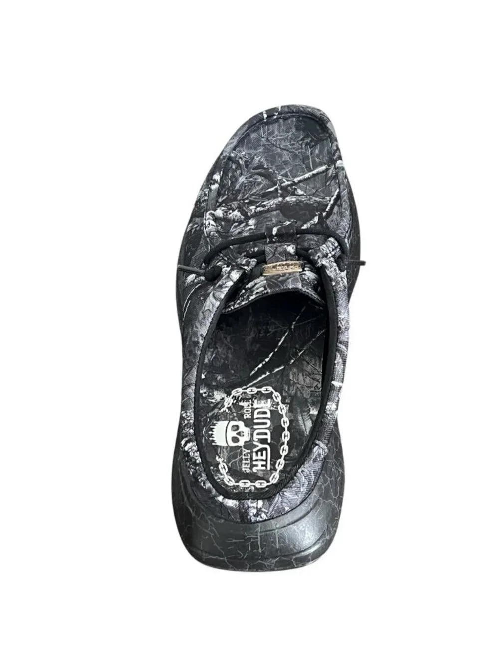JELLY ROLL x Hey Dude Realtree Edge Wally Comf Slip Shoes Black Camo Men's 10